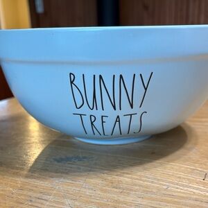 Rae Dunn Artisan Collection Blue Bunny Treats Bowll